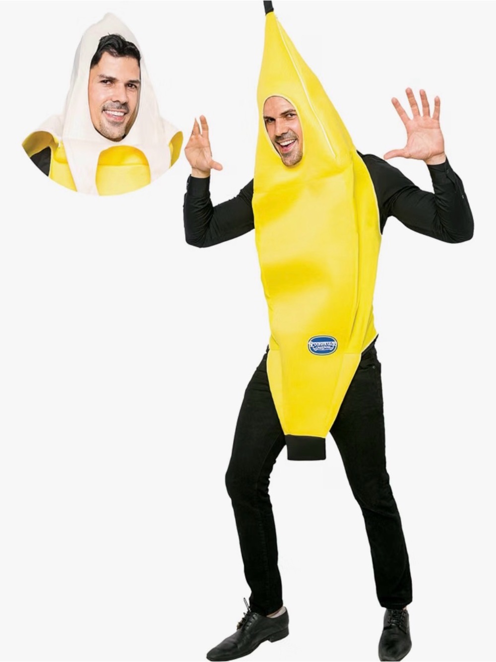 Yellow Banana Adult Costume - Classic Fruit Outfit